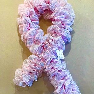Pink Breast Cancer Wreath